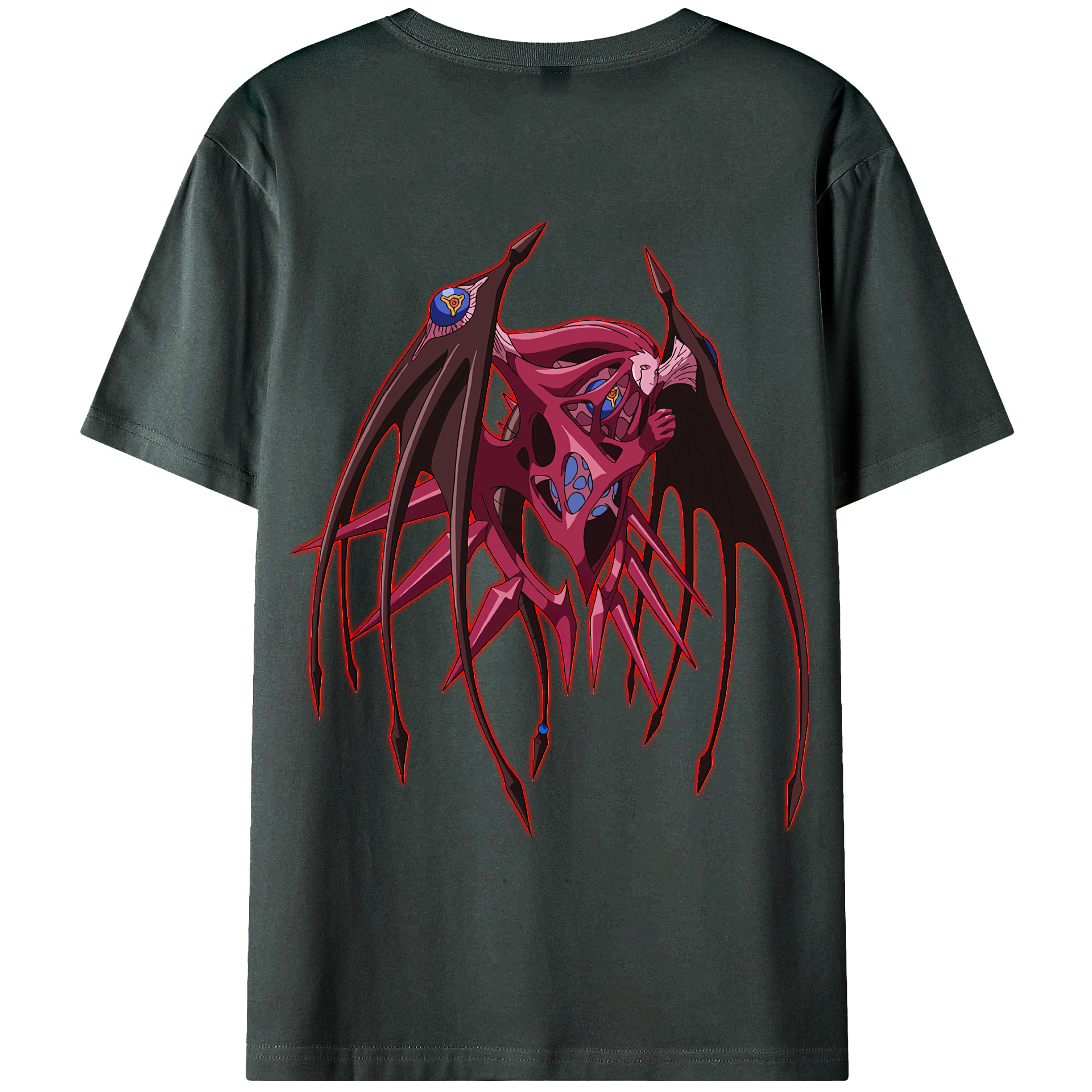 （画像用） 遊☆戯☆王 Yu-Gi-Oh! 綿100％ メンズ半袖Tシャツ（バックプリント） 通気性